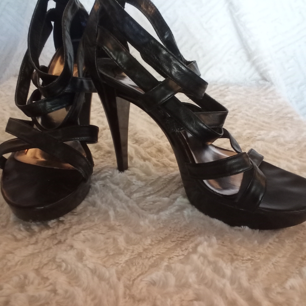 Elegant Black Strappy Heels